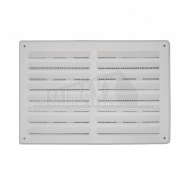 White Plastic Louvre Ventilator with Fly Screen