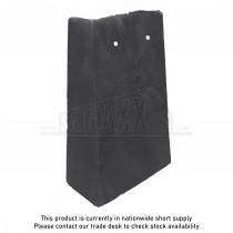 Marley Plain Concrete Roof Tile 90deg Angle RIGHT Hand Smooth Grey