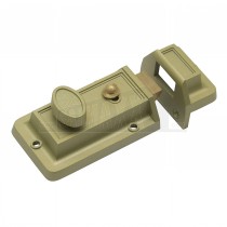 Sterling Traditional Nightlatch Door Lock 60mm Backset with 2 Keys Champagne