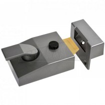 Sterling Deadlocking Nightlatch Door Lock 40mm Backset with 2 Keys Grey