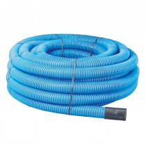 Twinwall Ducting BLUE (Water) 63mm Outer Diameter x 50m Roll