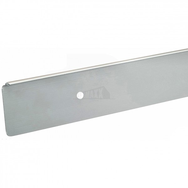 Worktop Aluminium End Cap 630mm Long 5-6mm Radius - BRIGHT SILVER 40mm