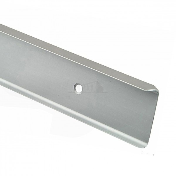 Worktop Aluminium Corner Joint 630mm Long 5-6mm Radius - BRIGHT SILVER 40mm