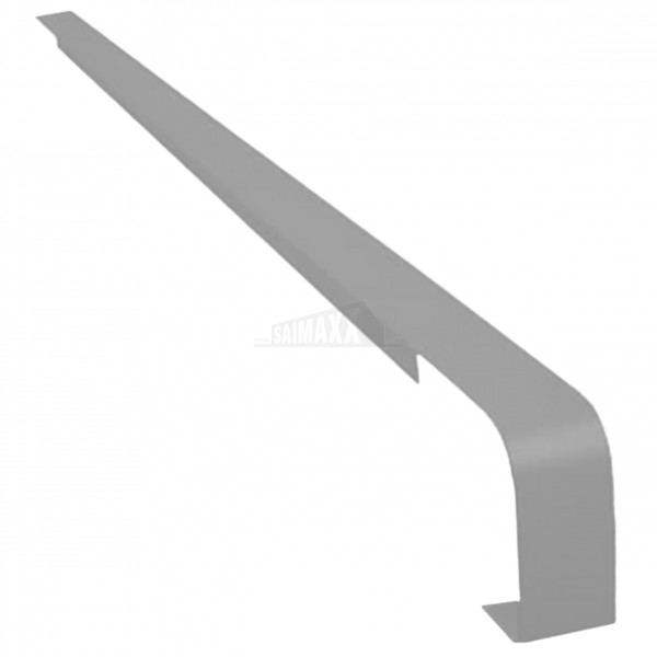Worktop Aluminium Straight Run Joint 630mm Long 5-6mm Radius -BRIGHT SILVER 40mm