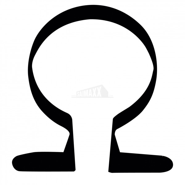 110mm Solvent Black Omega Pipe Clip