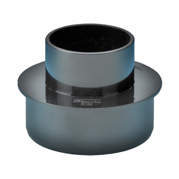 Round 68mm Downpipe to 110mm Round Soil Adaptor (Joint) Black