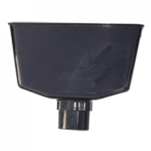 Round 68mm Downpipe Hopper (For Square or Round Pipe) Black