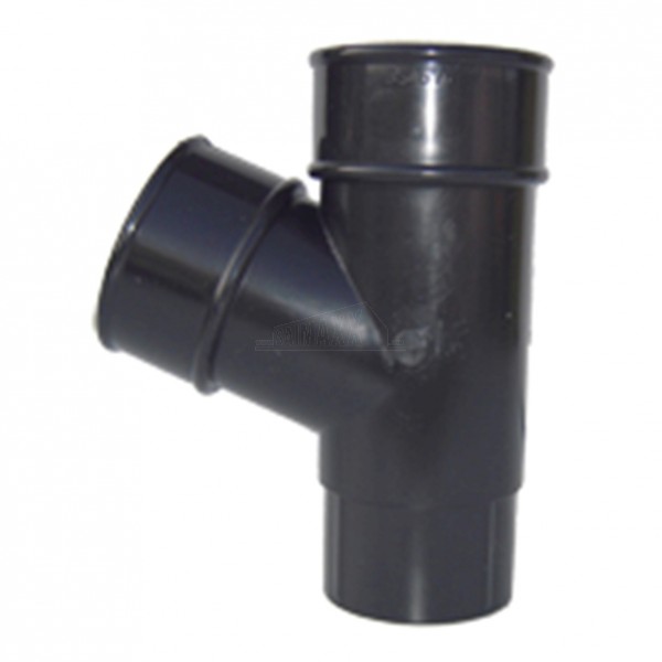 Round 68mm Downpipe 112.5 degree Y-Branch Black
