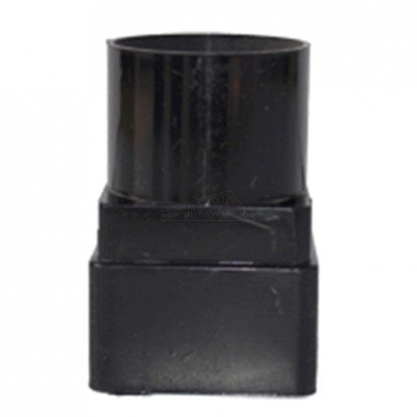 Square to Round 68mm Downpipe Adaptor (Joint) Black
