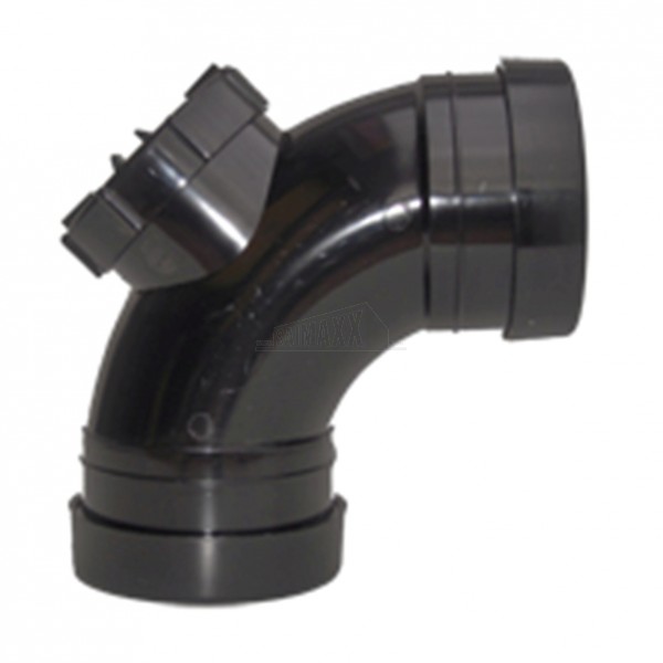 110mm Solvent Black Access Bend 92.5 degree Double Socket