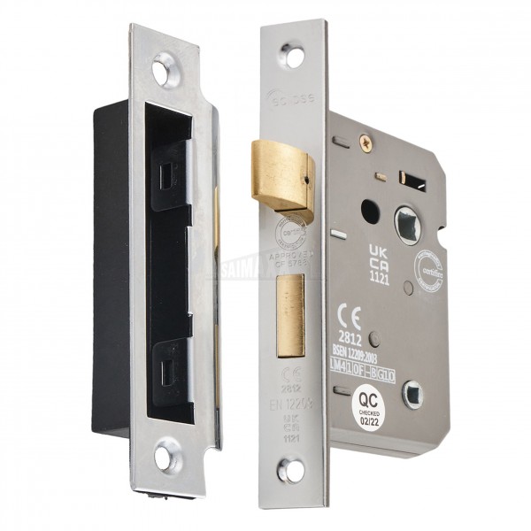 Eclipse 63mm (2.5") Reversible Bathroom Sashlock NP Chromed Finish