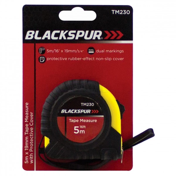 Blackspur 5m x 19mm Contractors Tape Measure BB-TM230