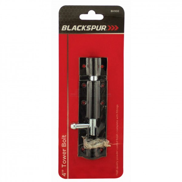 Blackspur Tower Bolt 4" Black Finish