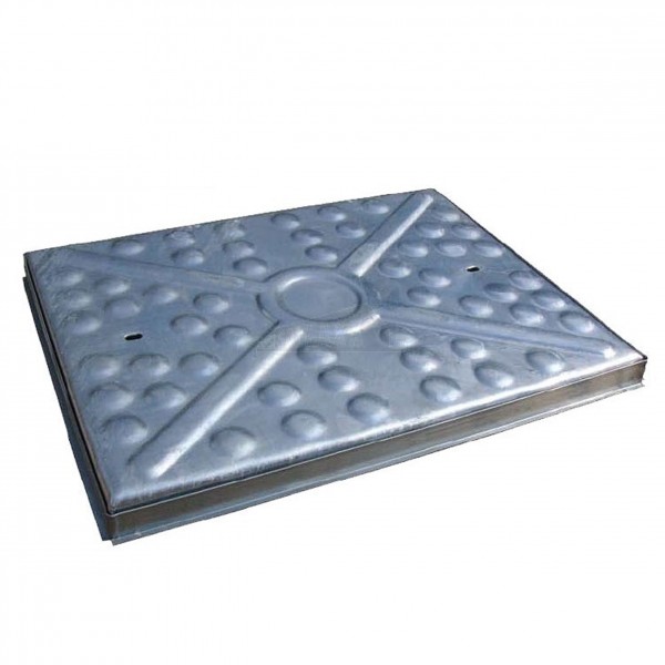 Pressed Steel Galvanised Manhole Cover & Frame 600x450mm 10T GLVW