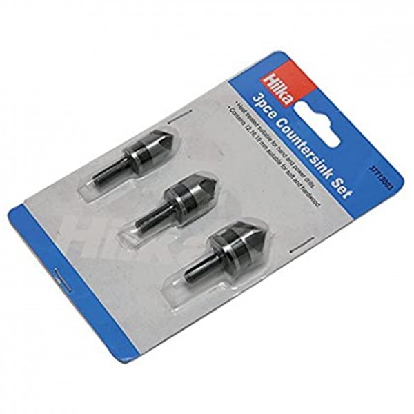 Hilka 3pc Countersink Bit Set