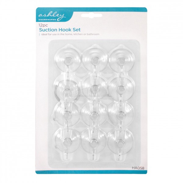Ashley 12pc Suction Hook Set