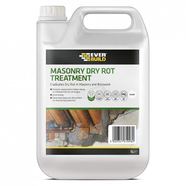 Everbuild Masonry Dry Rot Treatment CLEAR 5L
