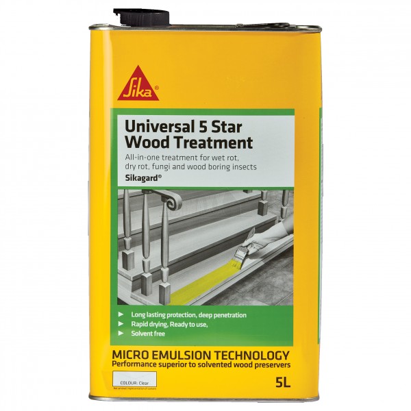 SikaGard Universal 5 Star Wood Treatment 5L Clear