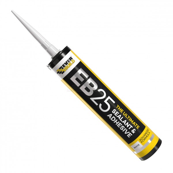 Everbuild EB25 Hybrid Sealant & Adhesive 300ml Cartridge WHITE