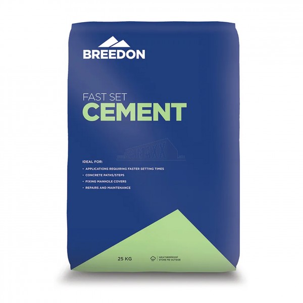Breedon FAST SET Cement 25kg Plastic Bag
