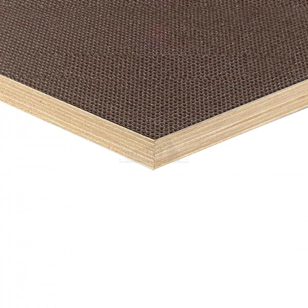 12mm Textured Mesh Pattern Faced Brown Phenolic Plywood 2440 x 1220mm