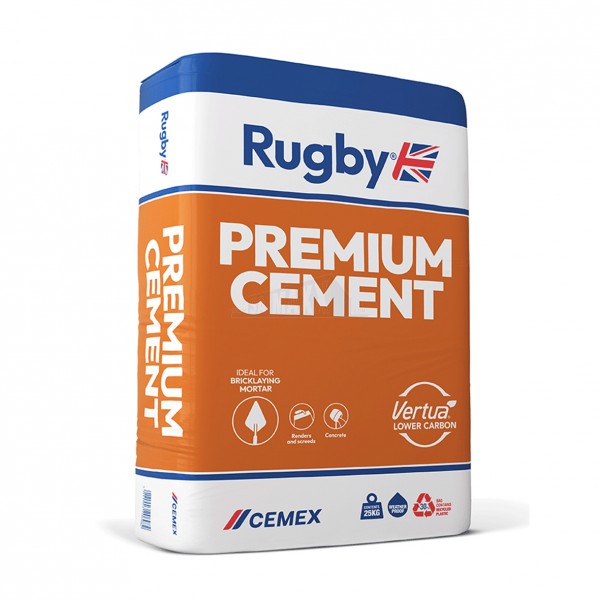 Rugby Premium Cement 25Kg in "PLASTIC" Bag