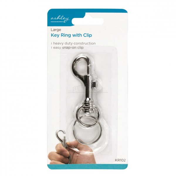 Ashley Large (Metal) Key Ring with Clip