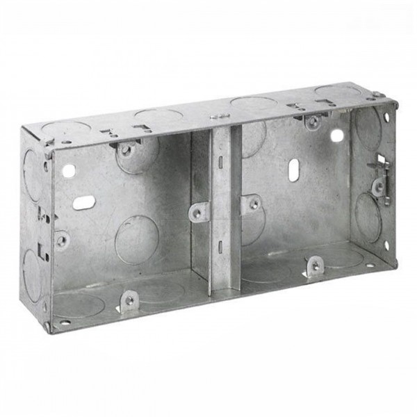 DUAL Galvanised Steel Metal Back Box