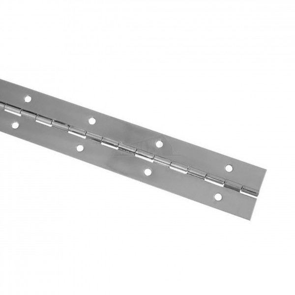 Continuous Piano Hinge 1.8m Nickel Plated Silver Finish