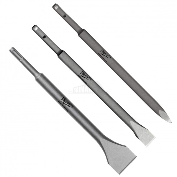 Milwaukee 3pc SDS+ Chisel Set