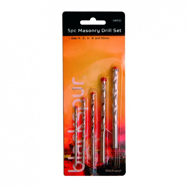 Blackspur 5pc Masonry Drill Set 4-10mm