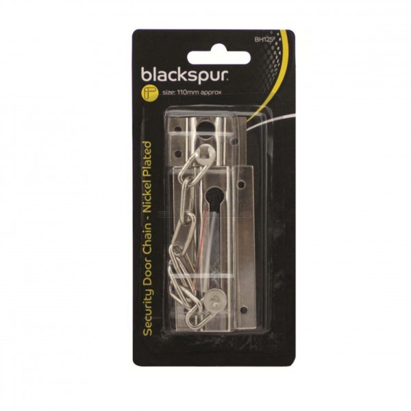 Blackspur 110mm Security Door Chain - Nickel Plated