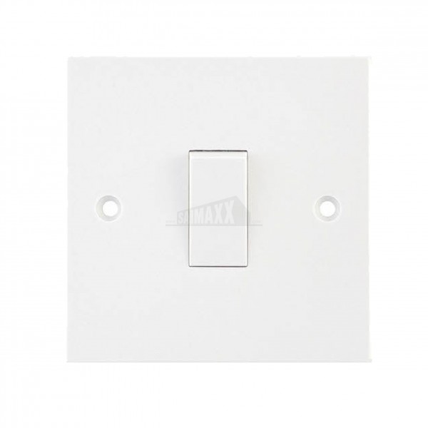 SQUARE EDGE 1 gang INTERMEDIATE Light Switch White Plastic