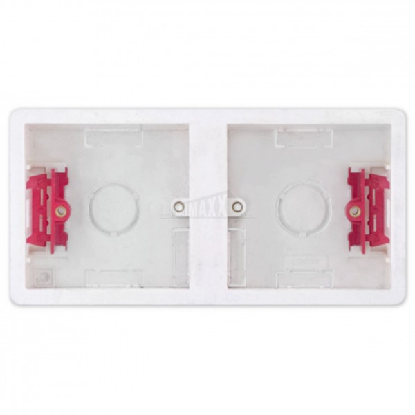 2g 35mm DUAL (2 x 1 gang) Dry Lining PLASTIC Back Box