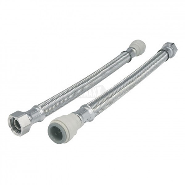 Speedfit 15 x 1/2" (Female) x 300mm Flexible Tap Connector FLX15P 2pc Pack