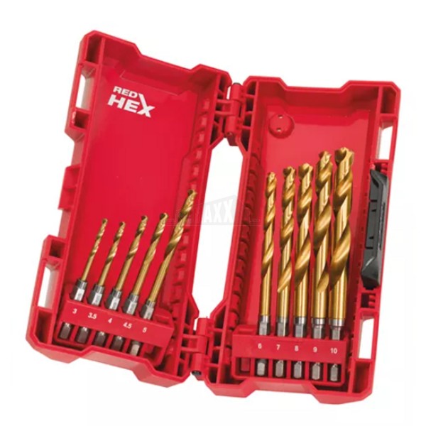 Milwaukee ShockWave HSS-G Ground Drill Bit Set 10pc