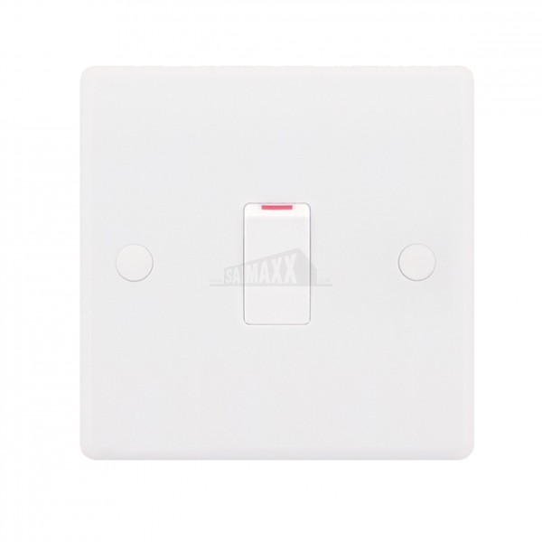 SMOOTH EDGE 20 Amp DP Switch White Plastic