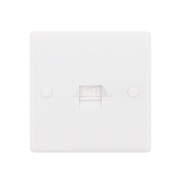 SMOOTH EDGE 1 gang SECONDARY Telephone Socket White Plastic