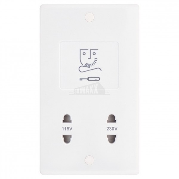SMOOTH EDGE Shaver Socket 230/115v Output White Plastic
