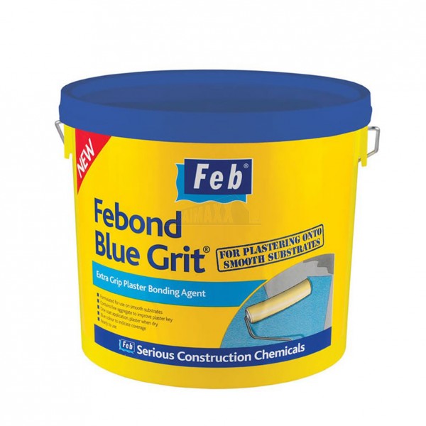 Febond Blue Grit (Extra Grip Plaster Bonding Agent) 10L Bucket