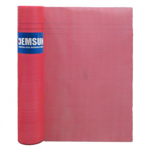 Fibreglass Render Mesh 160g/m2 4 x 4mm 50m x 1m Pink Roll