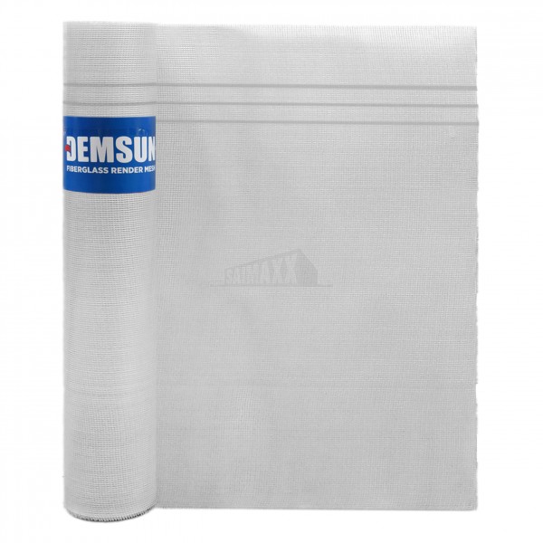 Fibreglass Render Mesh 160g/m2 4 x 4mm 50m x 1m White Roll