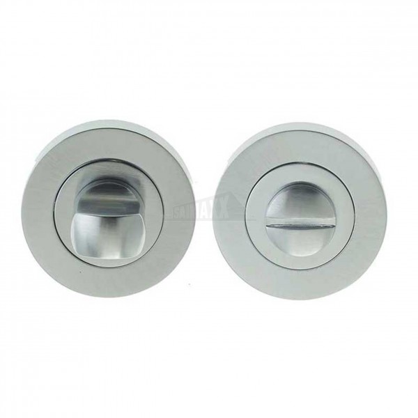 Jedo SATIN CHROME Bathroom Thumb Turn & Release