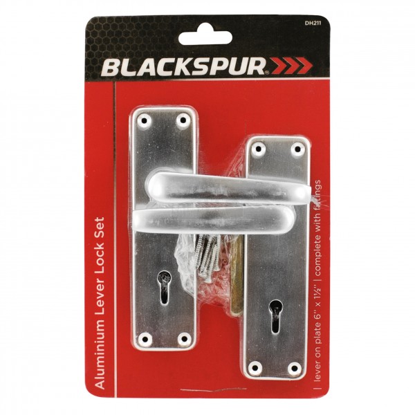 Blackspur Internal Aluminium Lever LOCKING Handle Set