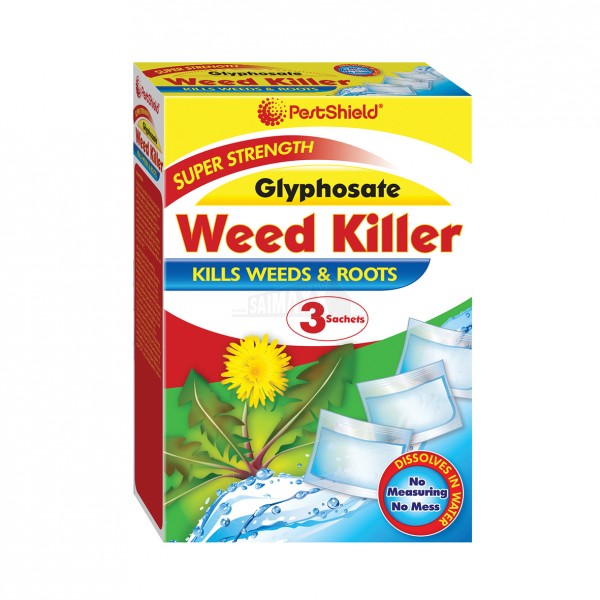 PestShield Concentrate Glyphosate Weed Killer 3 Sachets - 300ml