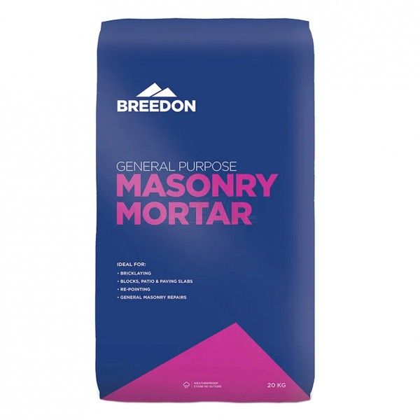 Breedon General Purpose Masonry Mortar Mix 20kg Plastic Bag