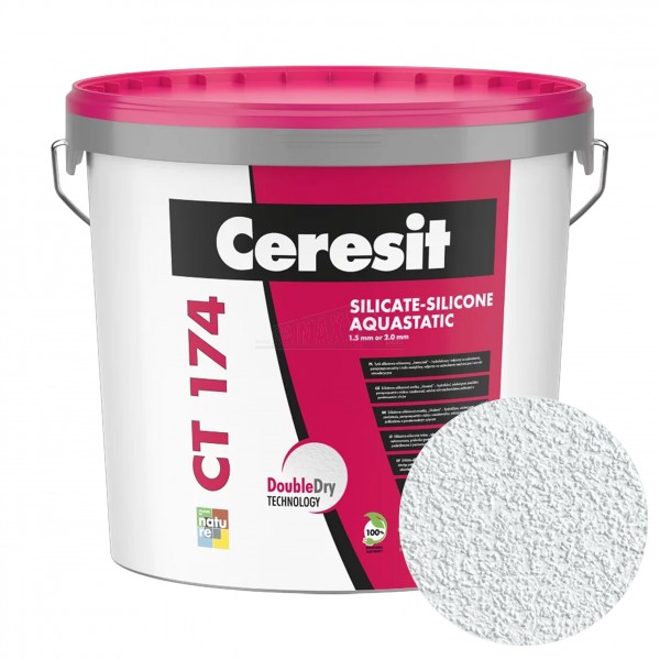 Ceresit CT174 Silicate Silicone Render 1.5mm 25kg WHITE MIST