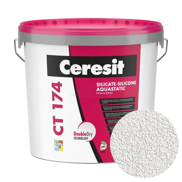Ceresit CT174 Silicate Silicone Render 1.5mm 25kg WHITE ROCK