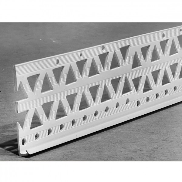 PVC PLASTIC Render 6mm Stop Bead WHITE 2.5m
