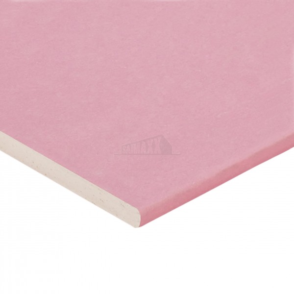 Pink FIRE Plasterboard 12.5mm (1.8m x0.9m) T/E